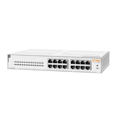 Switch Aruba Gigabit Ethernet Instant On 1430 16G, 16 Puertos PoE 10/100/1000Mbps, 124W, 32 Gbit/s, 8.192 Entradas – No Administrable