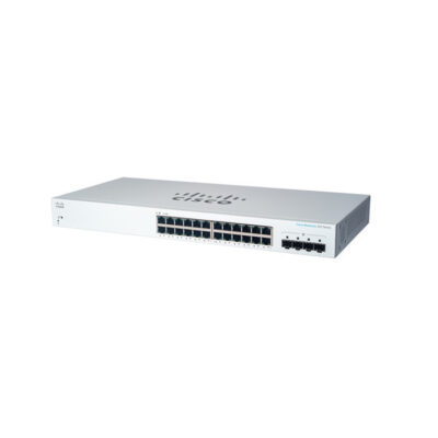 Switch Cisco Gigabit Ethernet Business 220, 24 Puertos 10/100/1000 + 4 Puertos SFP, 56Gbit/s, 8.192 Entradas – Gestionado