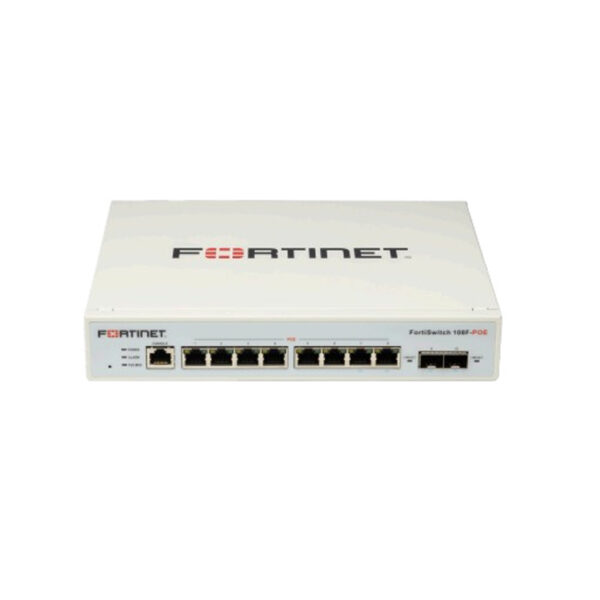 Switch Fortinet Gigabit Ethernet FortiSwitch 108F, 8 Puertos 10/100/1000 + 2 Puertos SFP, 20 Gbit/s, 8.000 Entradas – Administrable