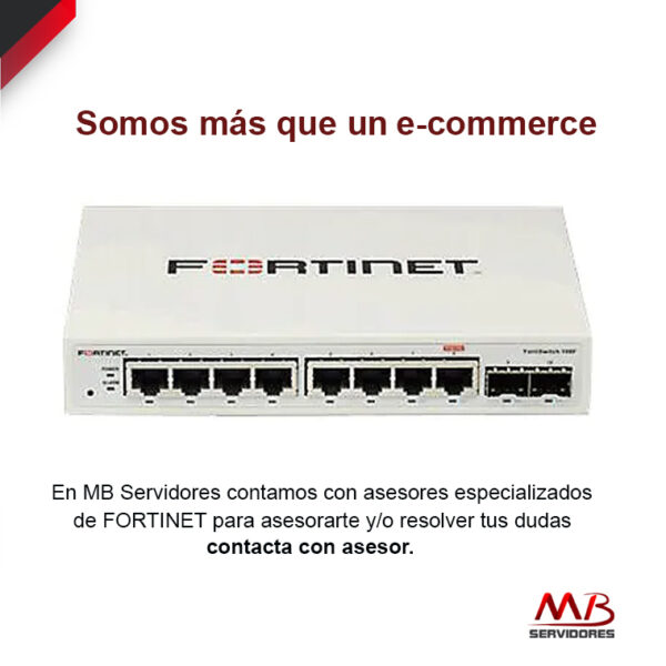 Switch Fortinet Gigabit Ethernet FortiSwitch 108F, 8 Puertos 10/100/1000 + 2 Puertos SFP, 20 Gbit/s, 8.000 Entradas - Administrable