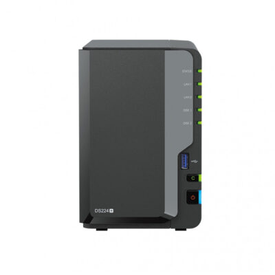 Synology DiskStation DS224PLUS+ NAS de 2 Bahías, Intel Celeron J4125 2.0GHz, SATA, Negro ― No Incluye Discos