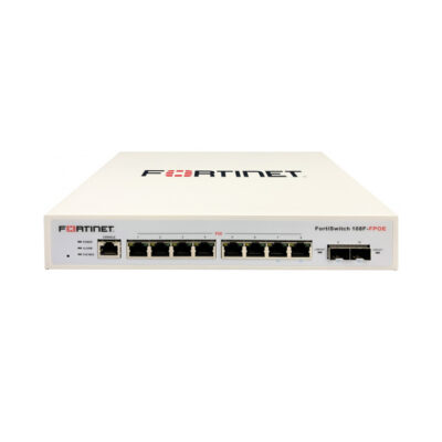 Switch Fortinet Gigabit Ethernet FortiSwitch 108F-FPOE, 8 Puertos PoE+ 10/100/1000 + 2 Puertos SFP, 130W, 20 Gbit/s, 8.000 Entradas – Administrable