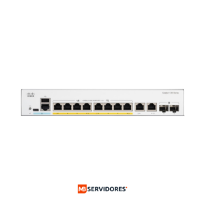 Switch Cisco Gigabit Ethernet Catalyst 1300, 8 Puertos PoE+ 10/100/1000Mbps + 2 Puertos SFP, 120W, 20 Gbit/s, 16000 Entradas| C1300-8FP-2G