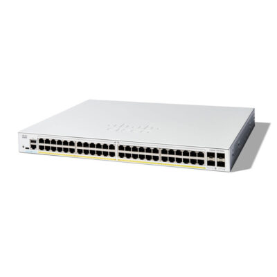 Switch Cisco Gigabit Ethernet Catalyst 1200, 48 Puertos + 4 Puertos SFP, 104 Gbit/s – Administrable