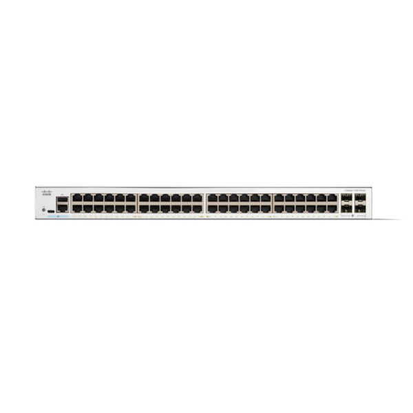 Switch Cisco Gigabit Ethernet Catalyst 1300, 48 Puertos 10/100/1000Mbps + 4 Puertos SFP, 104 Gbit/s - Administrable