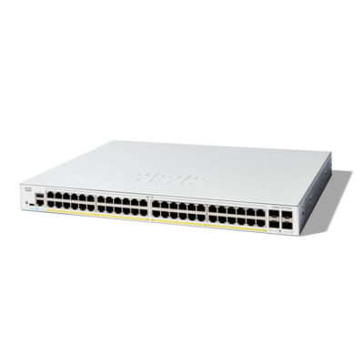 Switch Cisco Gigabit Ethernet Catalyst 1200, 48 Puertos PoE+ 10/100/1000Mbps + 4 Puertos SFP, 375W, 104 Gbit/s, 1000 Entradas – Administrable