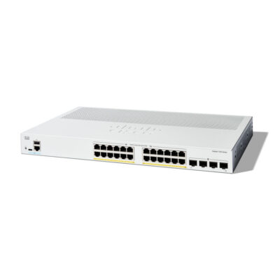 Switch Cisco Gigabit Ethernet Catalyst 1300, 24 Puertos PoE+ 10/100/1000Mbps + 4 Puertos SFP+, 195W, 128 Gbit/s, 16000 Entradas – Administrable