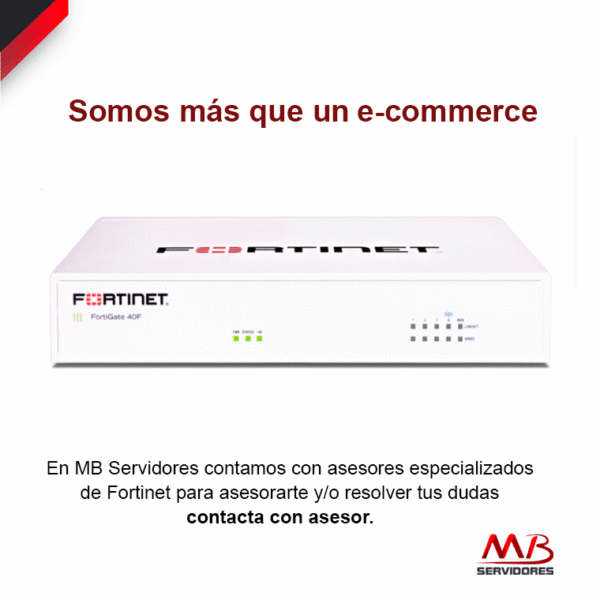 Firewall Fortinet FortiGate 40F, Alámbrico, 5Gbit/s, 4x RJ-45 ― Requiere Licencia Adicional para garantía