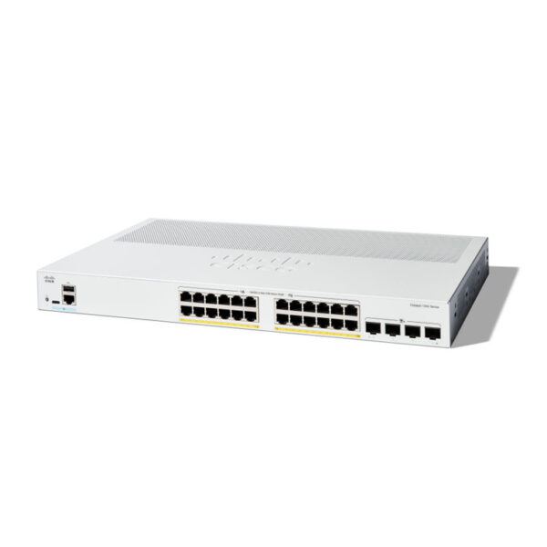 Switch Cisco Gigabit Ethernet Catalyst 1200, 24 Puertos PoE+ 10/100/1000Mbps + 4 Puertos SFP+, 195W, 128 Gbit/s, 8000 Entradas - Administrable